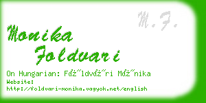 monika foldvari business card