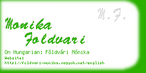monika foldvari business card